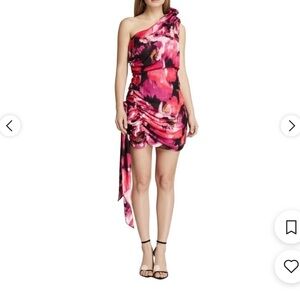 Forever 21 Vibrant Pink and Brown Dress